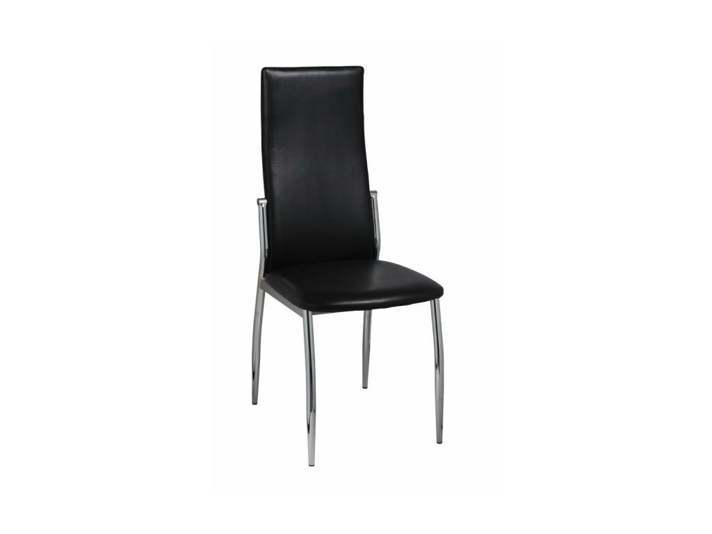 Dining Chairs, 4 pcs, Black Faux Leather, 30554LSIZ
