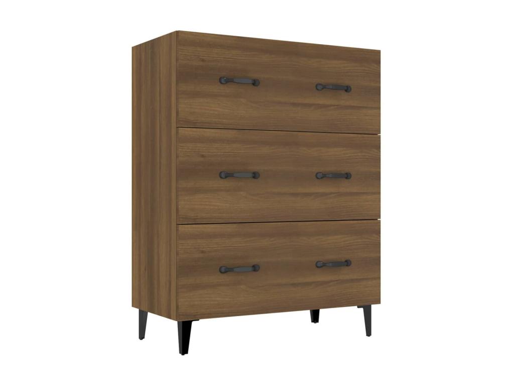 Brown oak sideboard, 69.5x34x90 cm, engineered wood, 40495UDYJ