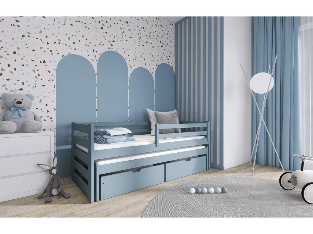 Nidchicshop KSB003 Children's Bed 80x200 cm Grey 84322YXHE