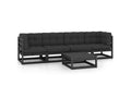 5-piece garden furniture set with cushions, solid pine wood, 42 45694VLXR