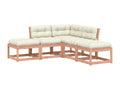 5-piece garden furniture set with cushions, solid wood, Nidchicshop 03968NPNR
