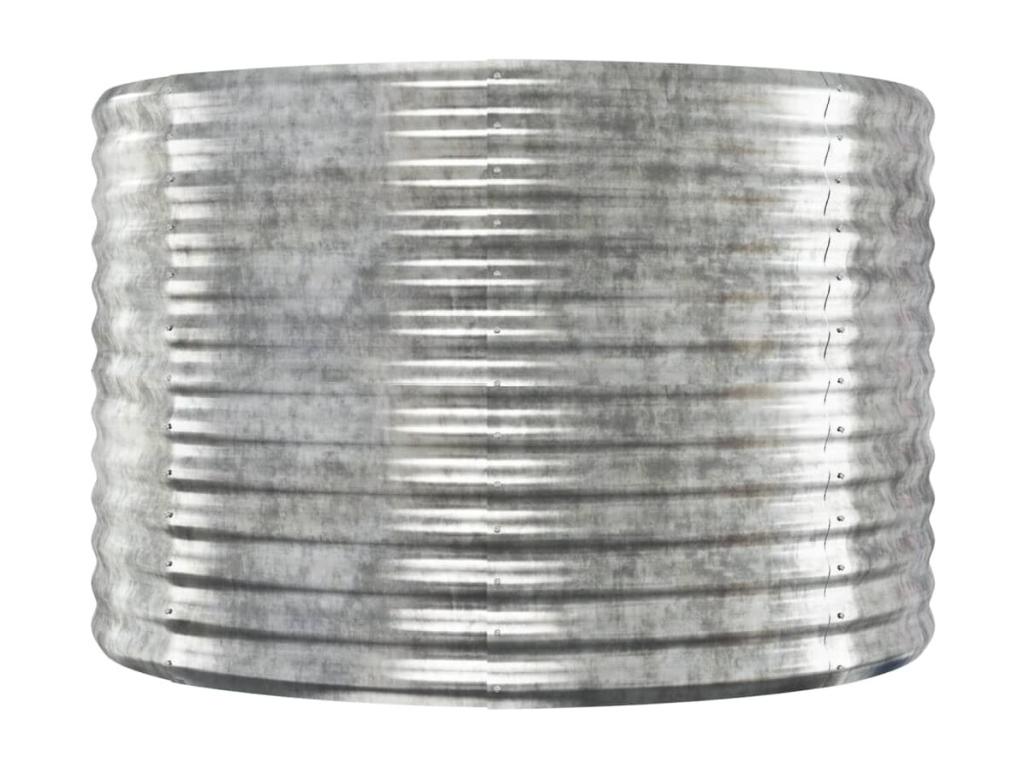 Raised garden bed, powder-coated steel, silver, 23677JZNQ