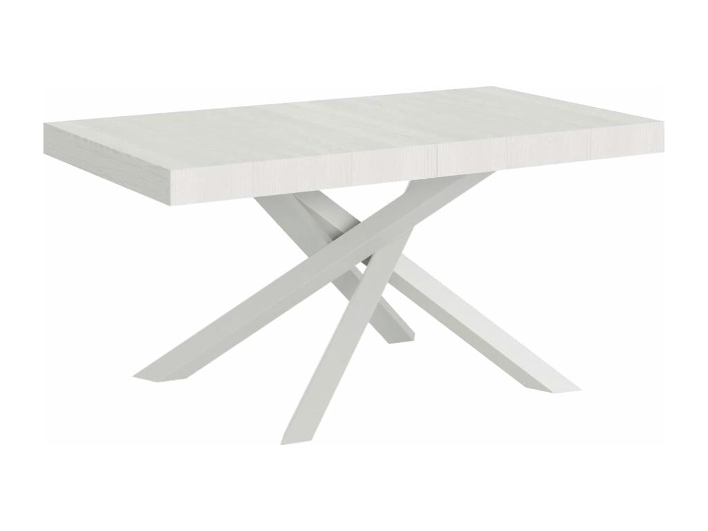 Extendable table 90x180/284 cm Nidchicshop White Ash with white frame 48345HZZI