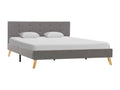 Light Grey Fabric Bed Frame 140x200 cm 60305ULXC