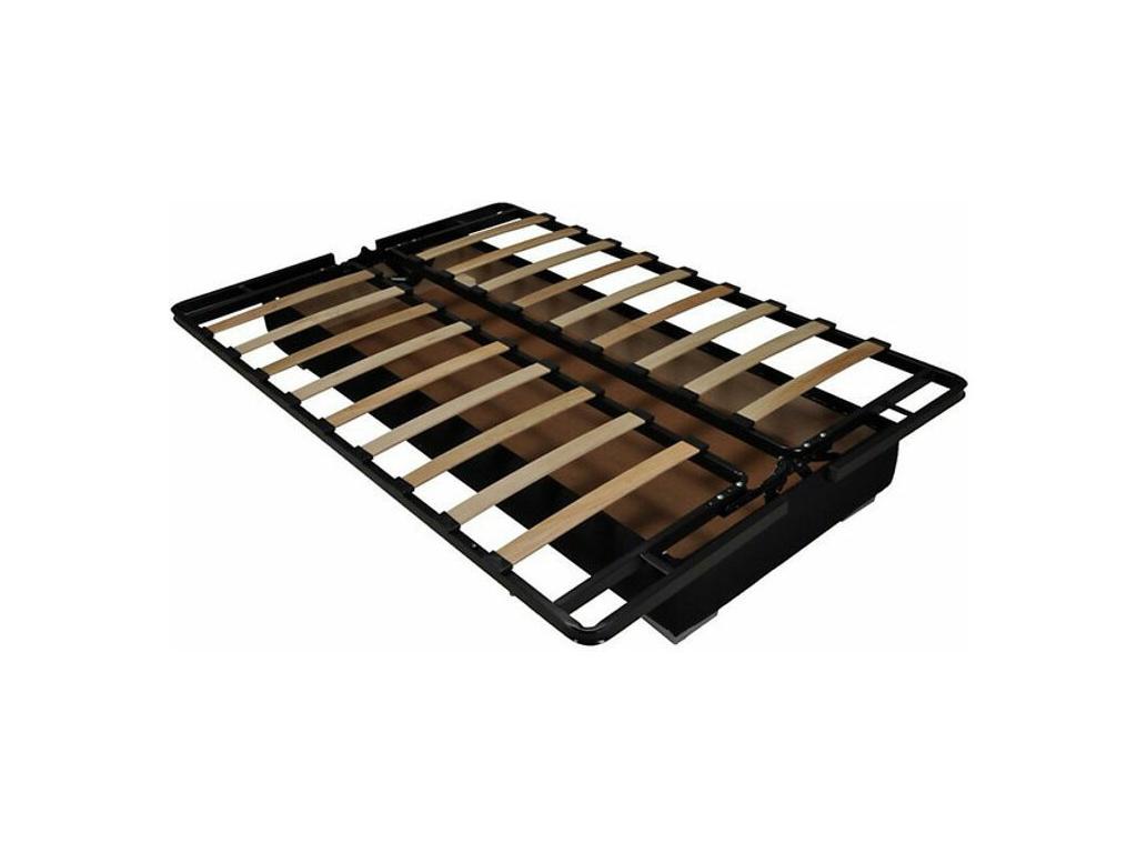 Calmetop fabric click-clack sofa bed with 14cm mattress and storage - Amber Yellow - 130x190cm 46956IUSD