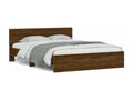Bed frame with brown oak headboard, 140x190 cm, 80422JGKO
