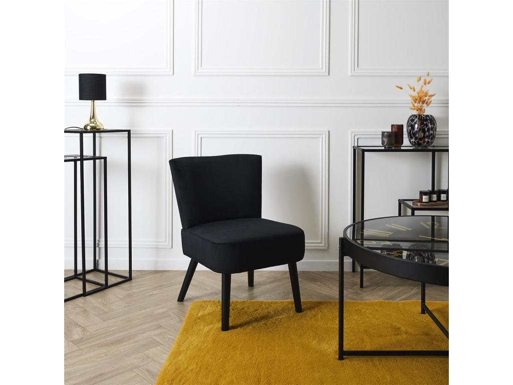 Nidchicshop - Black Corduroy Toadstool Armchair 26259LBDX