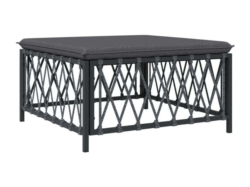 4-piece garden furniture set with cushions, anthracite steel, 52024JCPX