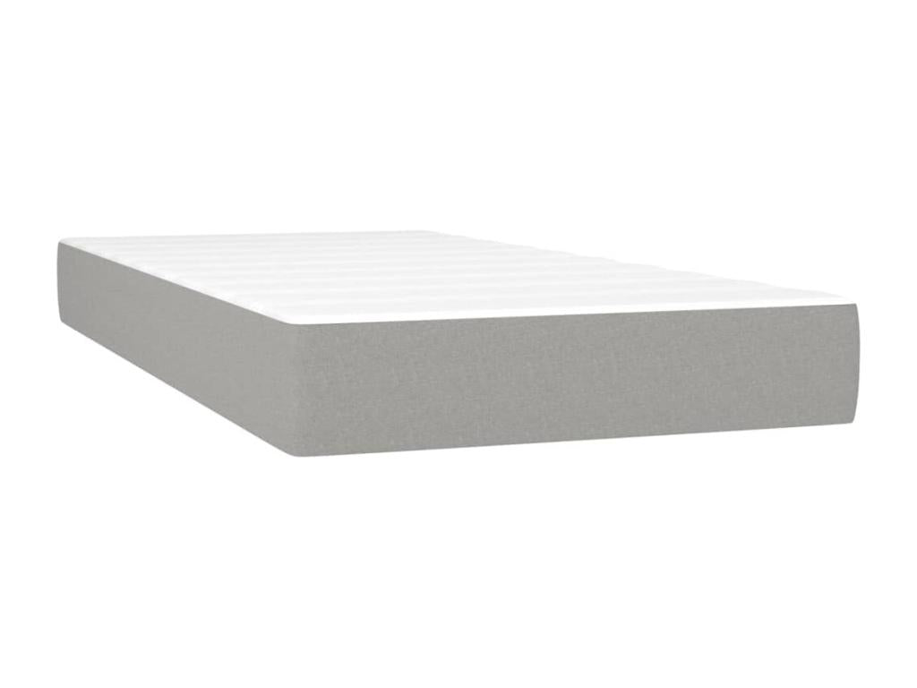 Calmetop bed base and light grey mattress 120x190 fabric 31252BQLZ