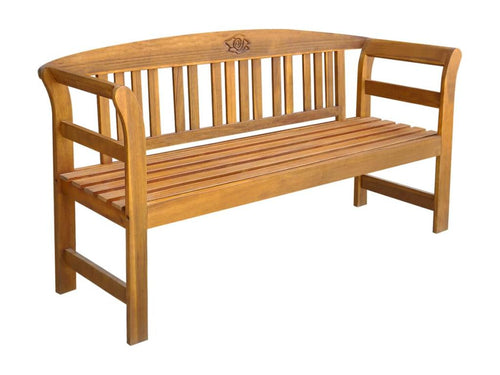 Garden bench with cushion, 157 cm, solid wood, Nidchicshop, 43319RAEP