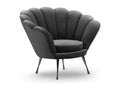 Calmetop - Calmetop armchair in dark grey velvet - 98x78x76cm 49885HAJH