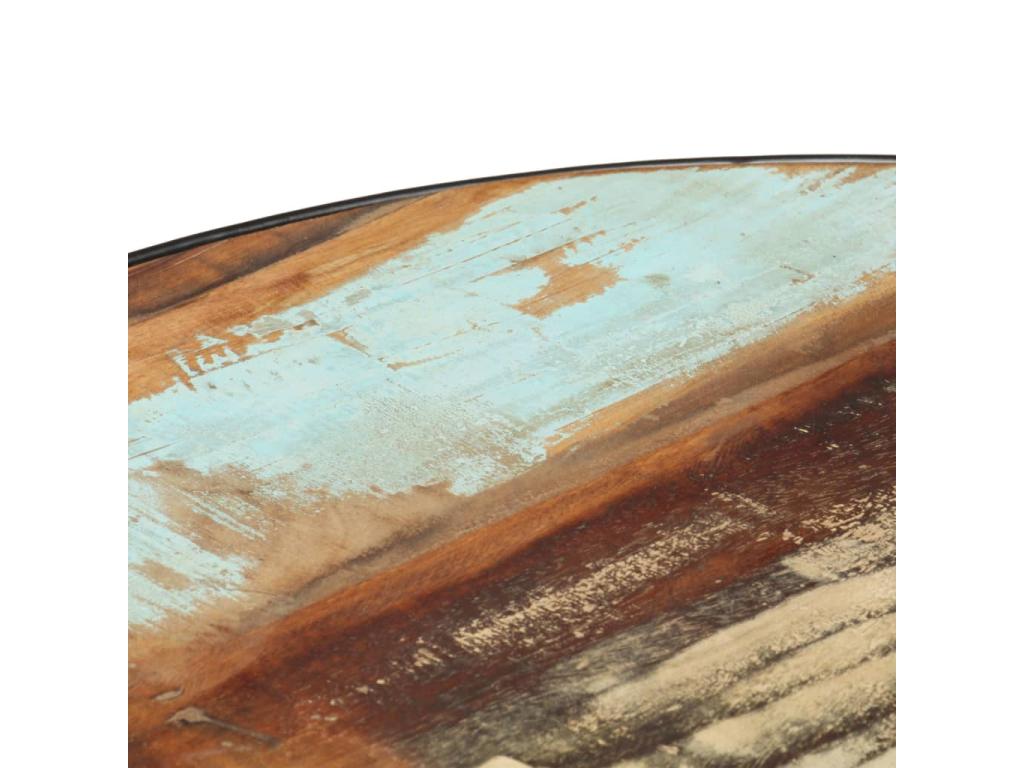 Coffee table, black, 68x68x36 cm, solid reclaimed wood, 74454BZJX