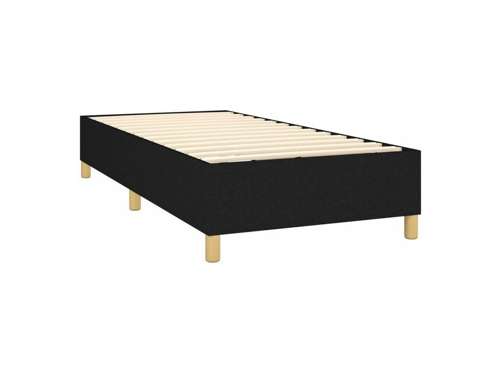 Calmetop bed base and mattress, black, 80x200 cm, fabric, 58819AMNS