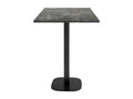 High table 60x60cm - Round model, metallic stone finish 15475BHDM