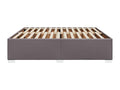 Grey faux leather bed frame without mattress, 200x200 cm, 37241ZRAR