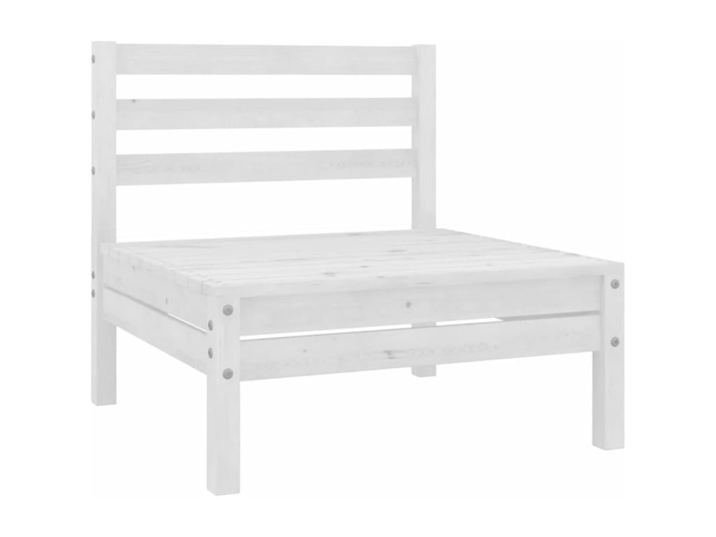 13-piece garden furniture set, solid pine wood, white, 26938IMJO