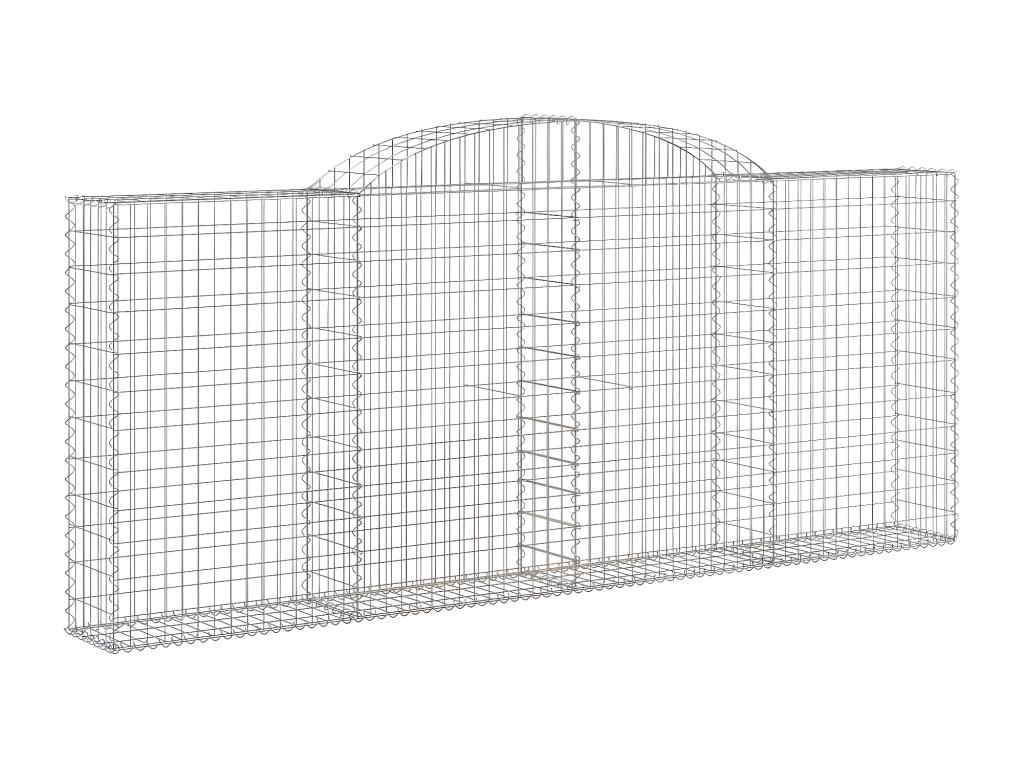 Arched gabion basket 300x30x120/140 cm Galvanized iron 74555KKXI