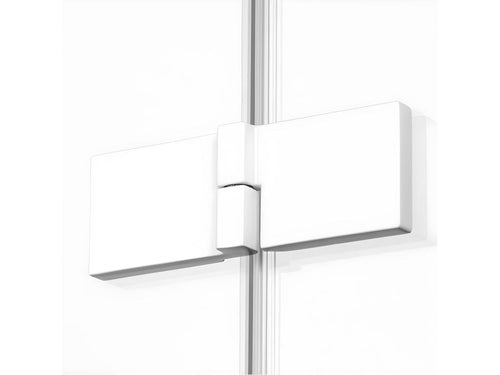 Nidchicshop WHITE 80x100cm Shower Enclosure with 2 Pivot Doors, Corner Access, 85023NDIA