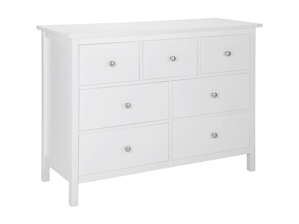 Nidchicshop Chest of Drawers - 7 Drawers - White Pine 07218SDST
