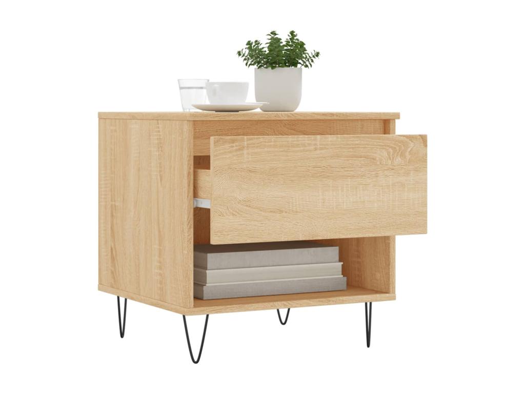 Nidchicshop oak coffee table 50x46x50 engineered wood 39667EQOY