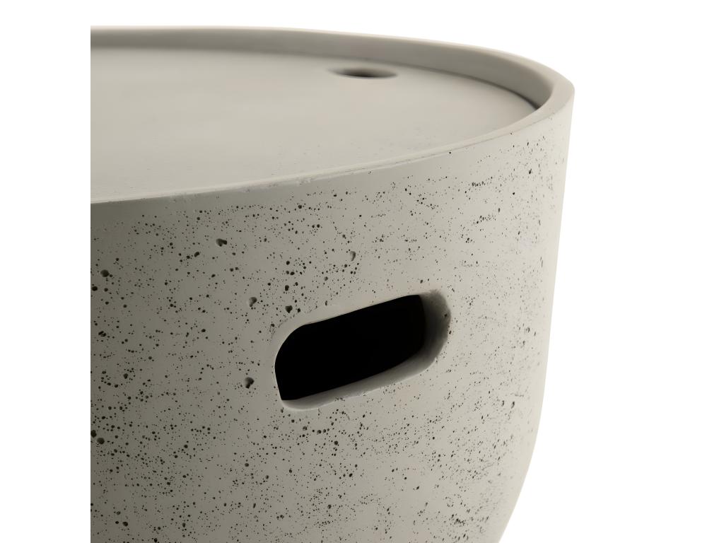 Calmetop - Round garden coffee table 58x58 cm concrete 23432NNJQ