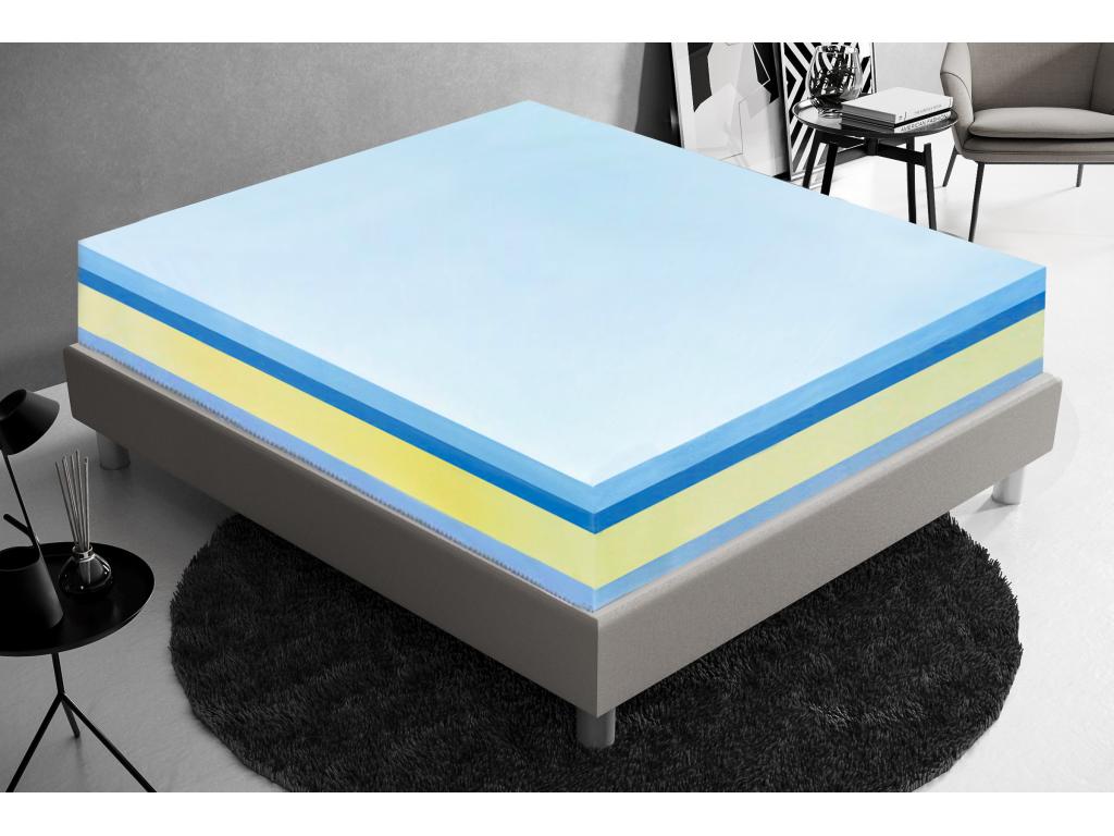 Memory foam mattress - 25 cm thick - 5 cm memory foam - Removable cover 70x200 cm 92920QOUX