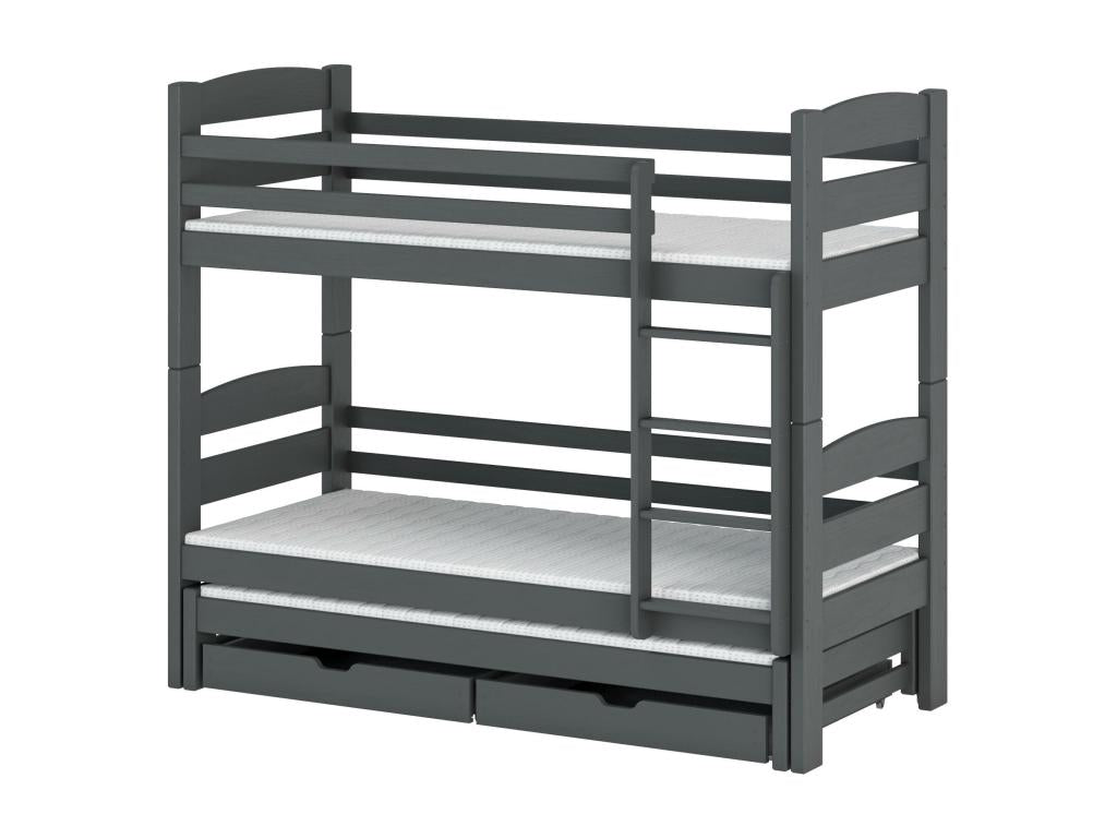 Nidchicshop BB003 Bunk Beds 80x200 cm Graphite 47252JZZD