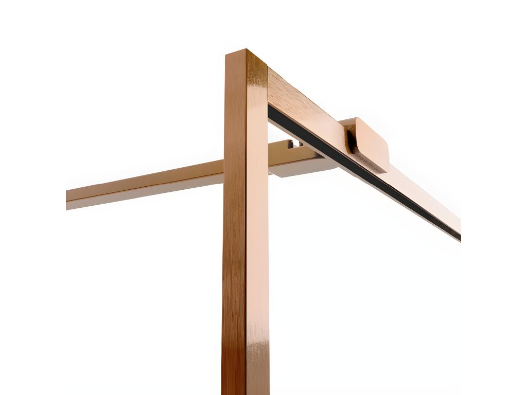 90cm walk-in shower screen in brushed copper with frame, Nidchicshop 98509QQTV