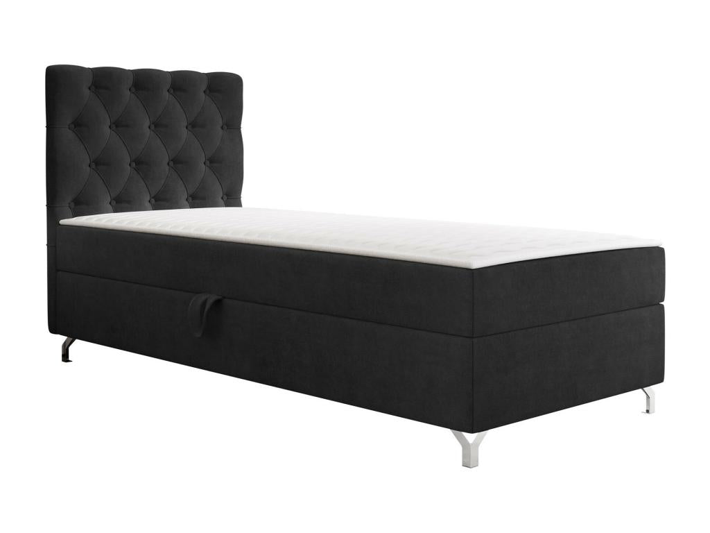 Nidchicshop Continental Bed 142 Unique Continental Black 90x200 Upholstery 90x207x114cm 91464KPVD