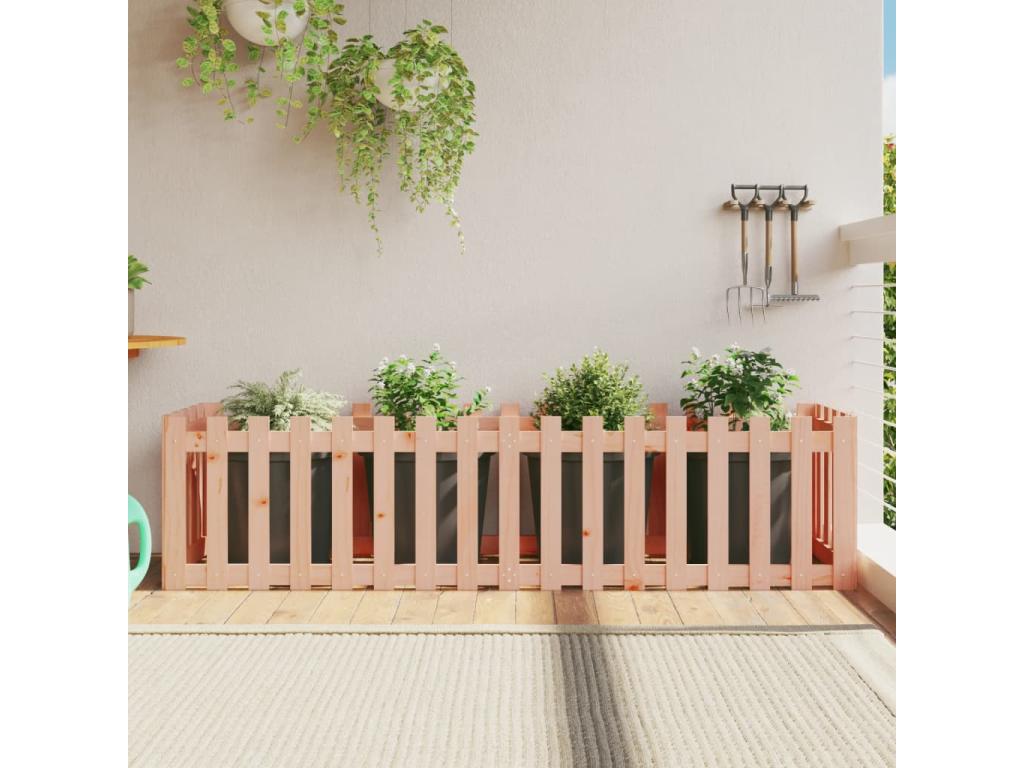 Nidchicshop Solid Wood Fence Designer Raised Garden Bed 77308XKSN