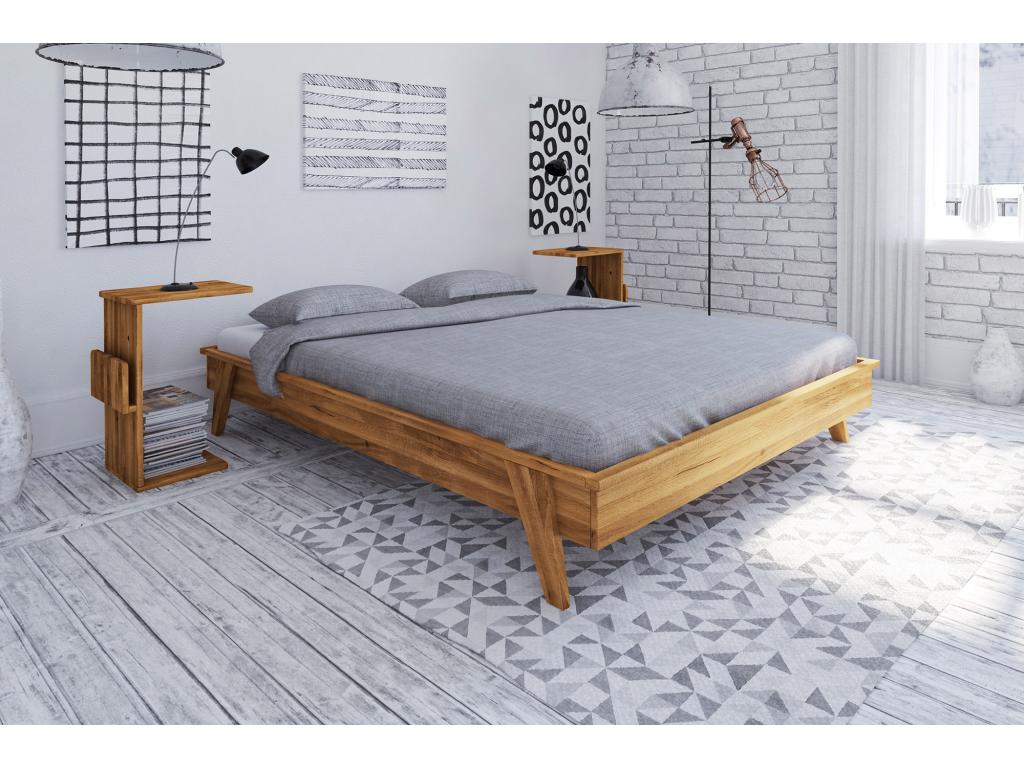 Nidchicshop - Bed frame without headboard 100x200 in natural oiled wild oak 07880ZYMS