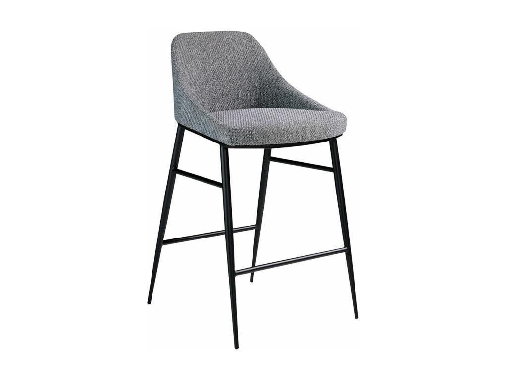 High chair in grey fabric with black steel legs, Nidchicshop - set of 2 - Color Nidchicshop 02 Cream 85299OAAG