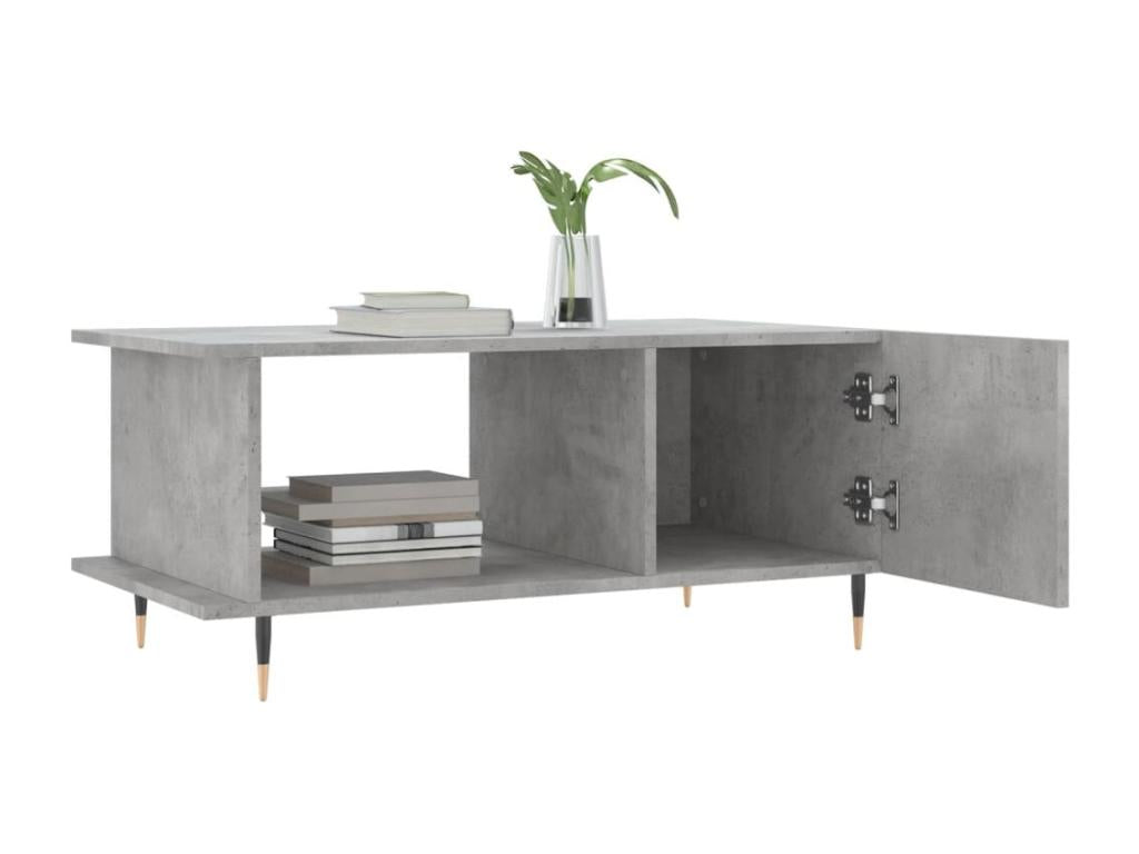 Concrete grey coffee table 90x50x40 cm engineered wood 37261IMXC