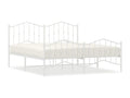 Metal bed frame with white headboard/footboard 160x200cm 22945MJNU