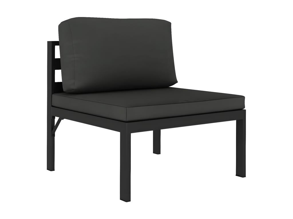 9-piece garden furniture set with cushions, aluminum, anthracite, 3 73403TVKC