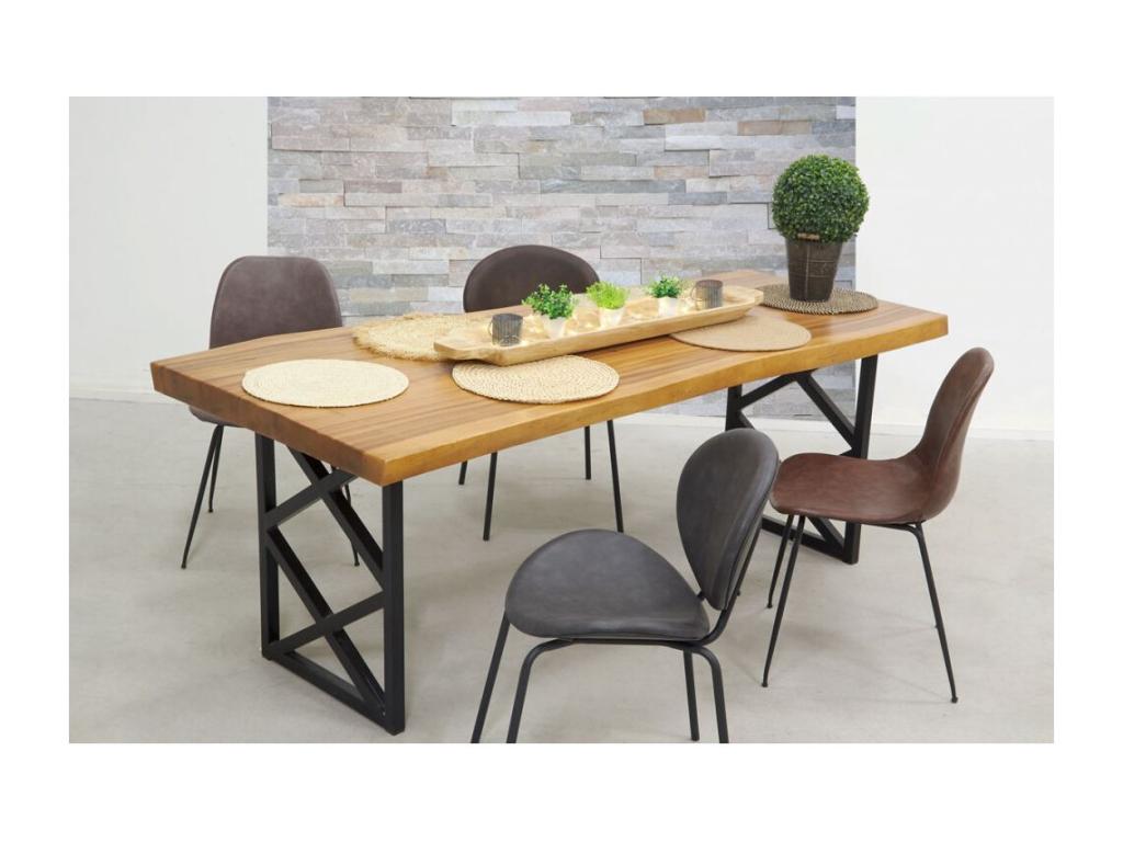 Bohometop designer chair in polyurethane and metal 69865KKAM