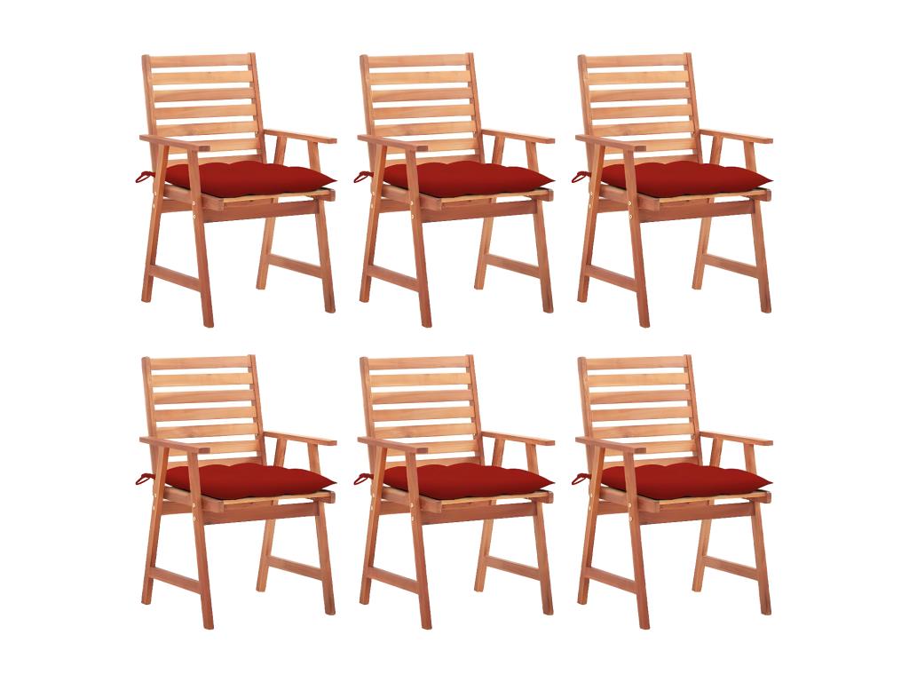 Nidchicshop Solid Wood 64440FKLC Outdoor Dining Chairs with Cushions