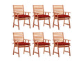 Nidchicshop Solid Wood 64440FKLC Outdoor Dining Chairs with Cushions