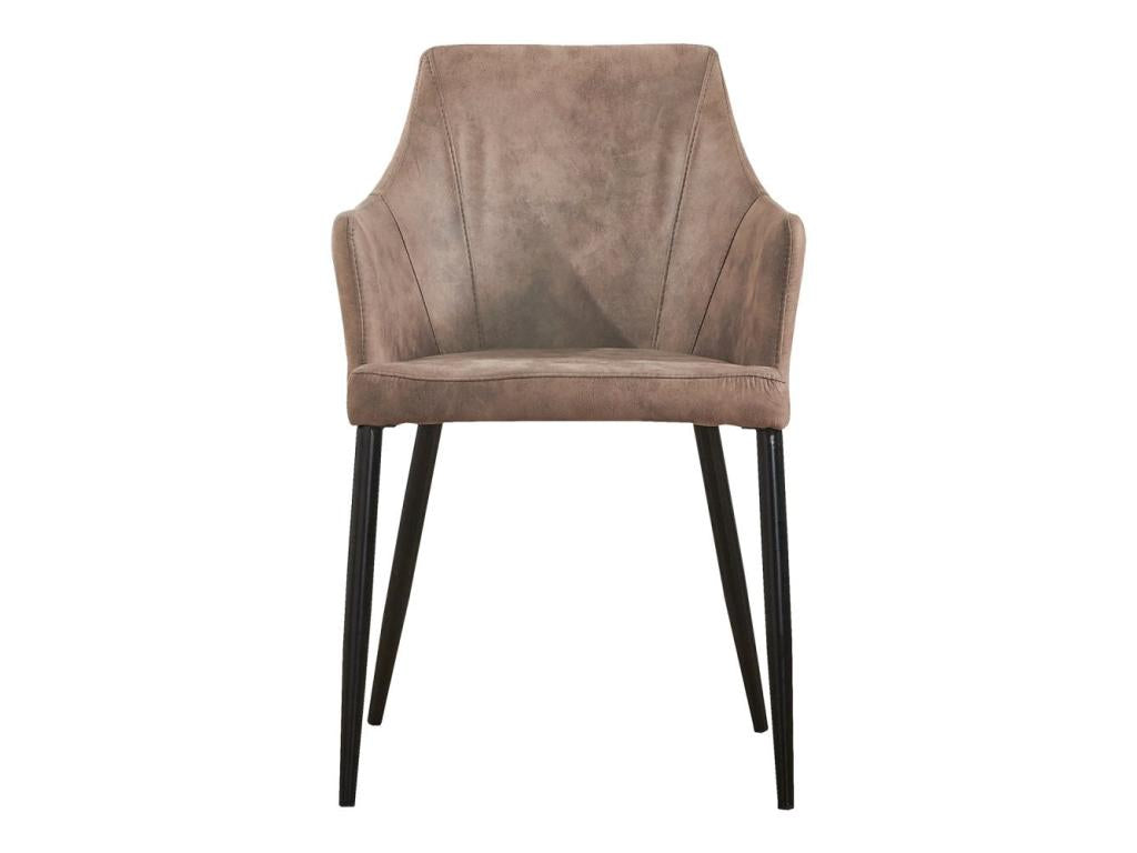 Calmetop - Designer Chair in Light Brown Faux Leather - Padded - Brown 27567ALJR