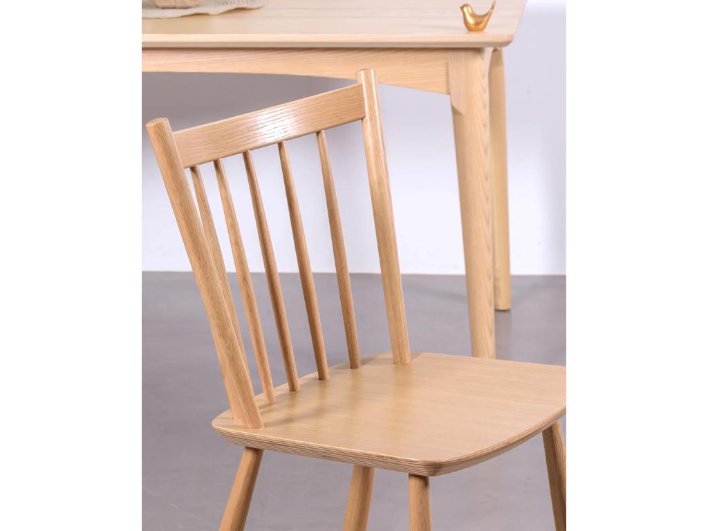 Set of 2 rustic oak chairs - Calmetop - Oak 56352XUBT