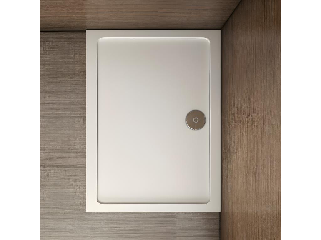White shower tray 120x80x3cm rectangular Extra-flat Calmetop coat non-slip shower tray Classic model 18189SBQE