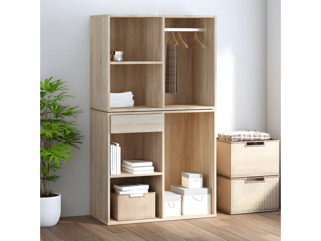 Nidchicshop Oak Wardrobe 80x40x65 cm Engineered Wood 87511OWYE