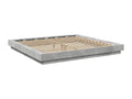 Bed frame and Calmetop LED lighting without mattress, concrete grey, 200x200 cm, 14096QPTV