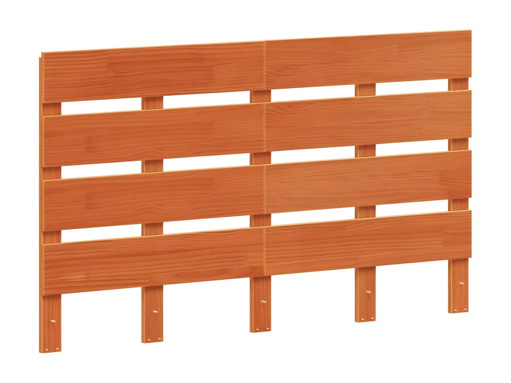 Brown wax headboard, 135 cm, solid pine wood, 79348OIBO