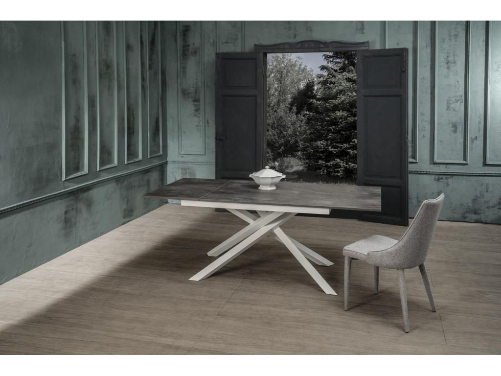 Nidchicshop - Extendable table 140/190x90 cm in white melamine 71697JIOV