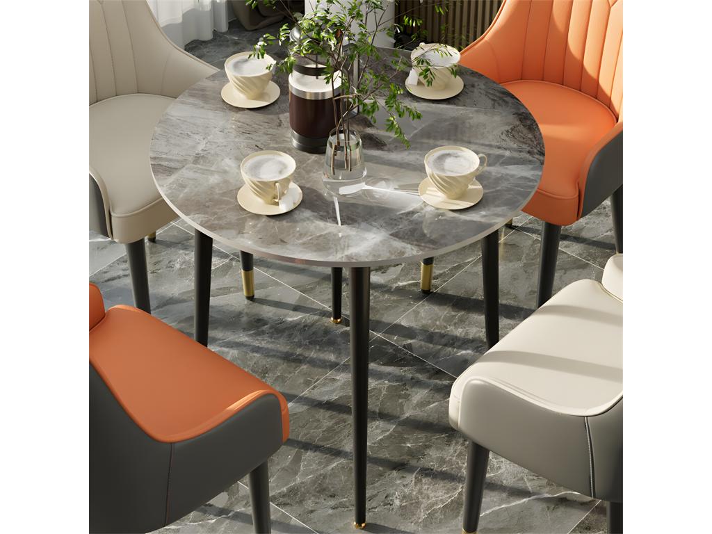 Solid square side table in modern Scandinavian marble for living room, bedroom, patio, 40x40x45cm 43266NBTR