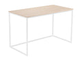 Nidchicshop Desk - Nordic oak-colored wooden top - White metal legs - 120x60x75cm 21163AQAN