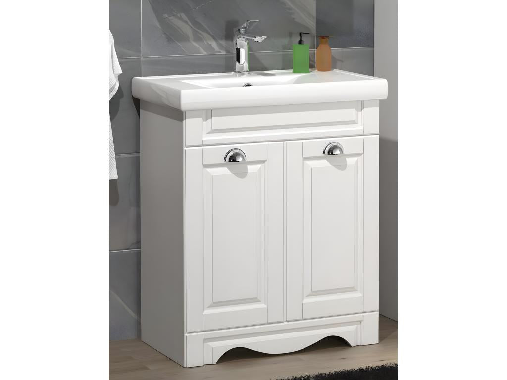 Calmetop 2-piece washbasin set, 60 cm wide, white, 08264DICQ