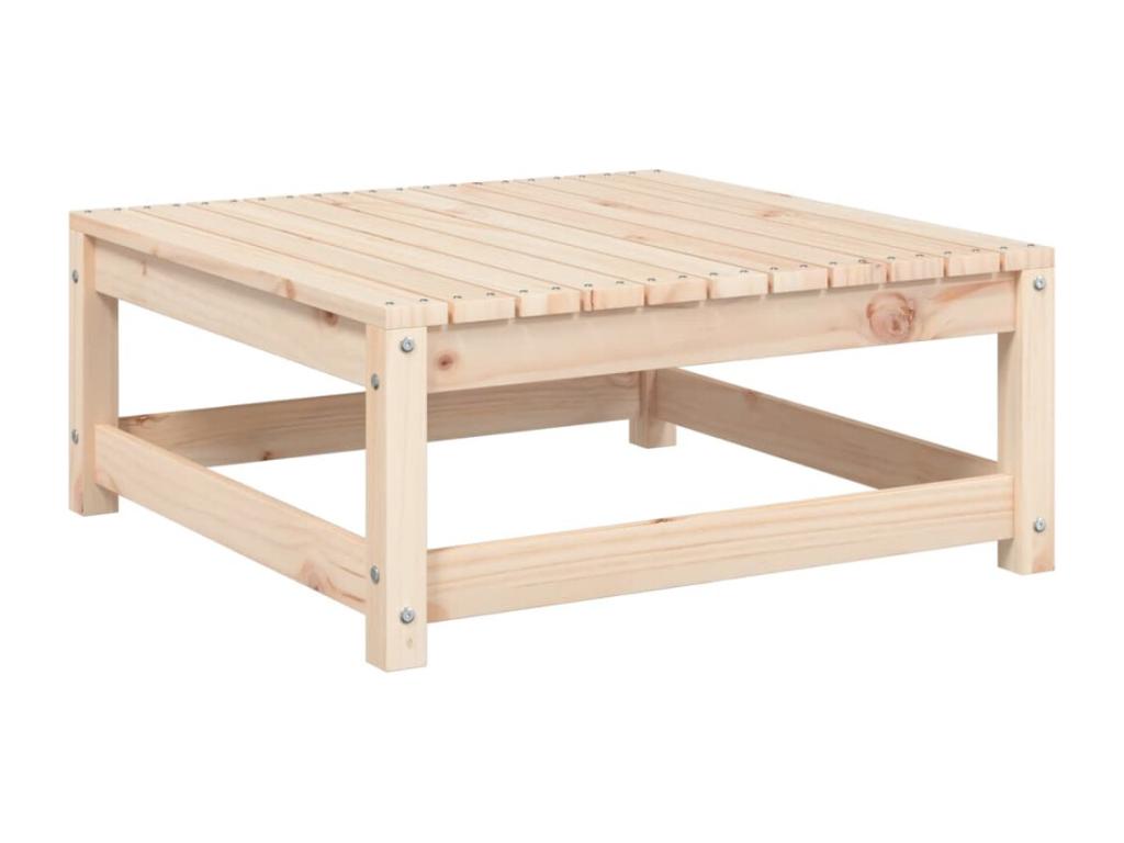 Garden footrest with cushion, solid pine wood, 90360LCOX