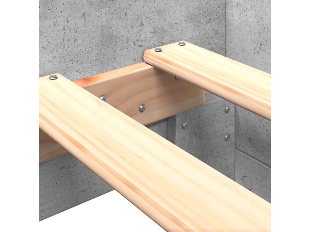 Bed frame without mattress, concrete grey, 100x200 cm, engineered wood, 16818NVJI